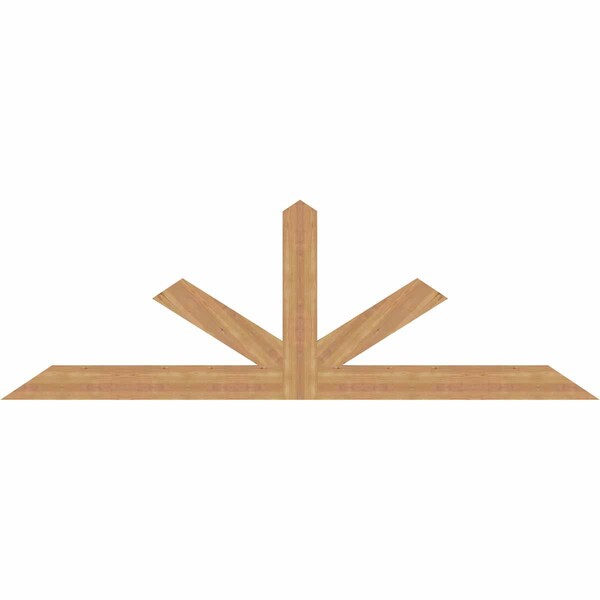 Ekena Millwork Saratoga Smooth Timber Gable Bracket, Western Red Cedar, 96"W x 32"H x 1 1/2"D x 5 1/2"F, 8/12 Pitch GBW096X32X0206SAR00SWR - main